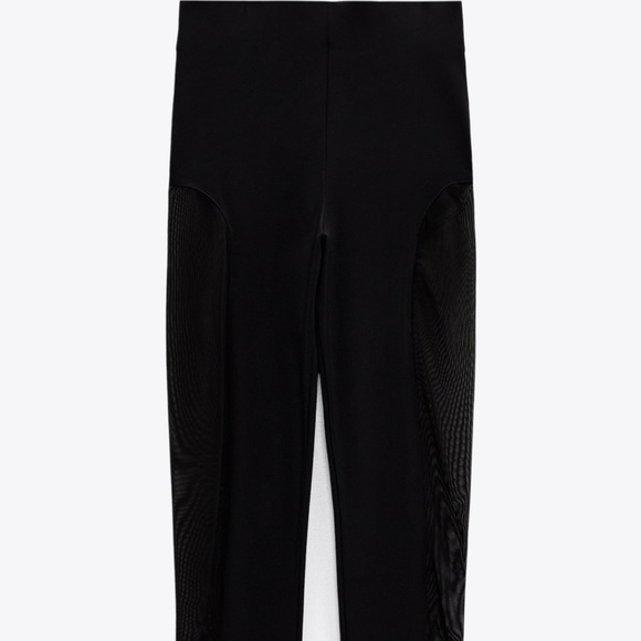 Zara TULLE TRIM LEGGINGS - Picture 2 of 6